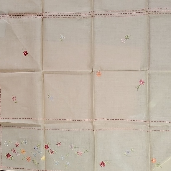 Vintage Handkerchief Cotton handmade embroidery - Picture 3 of 7